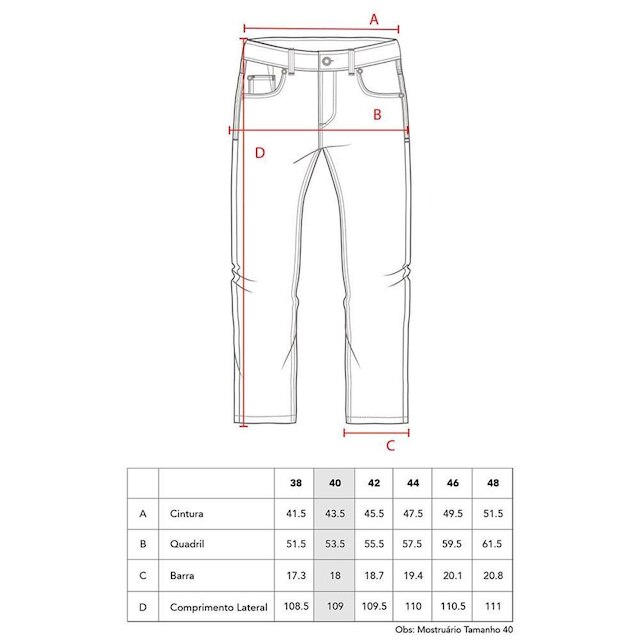 Calça Sarja Slim Lost Basics