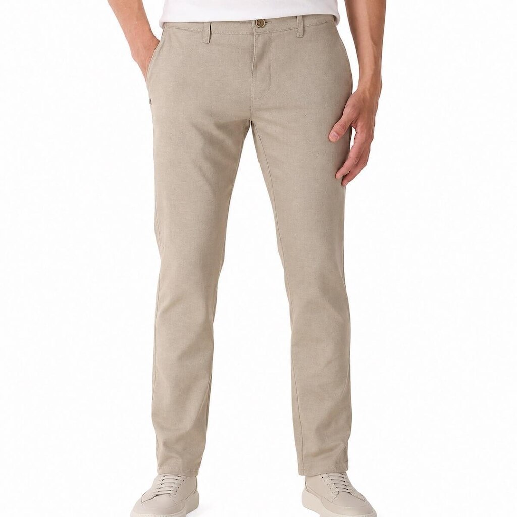 Calça Sarja Slim Masculina Essencial Ogochi 002553136 Caqui