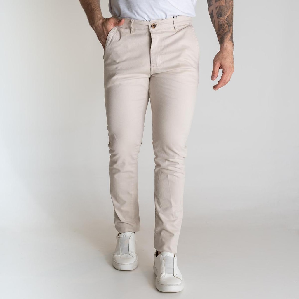 Calça Sarja Slim RL Areia