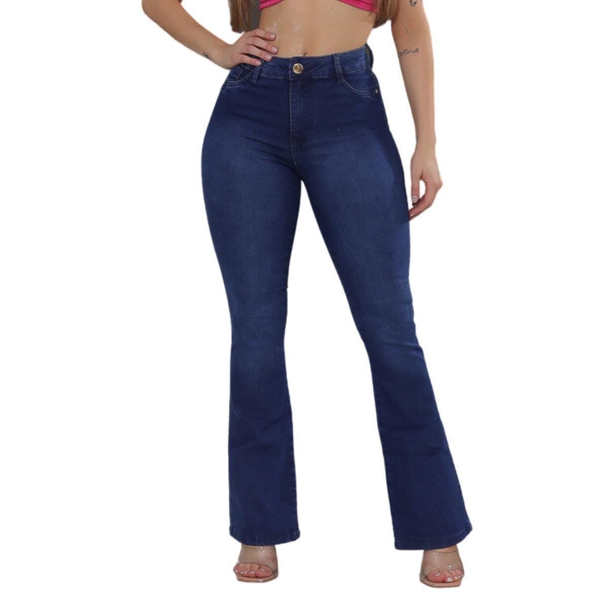 Calça Sk Jeans Flare Boca de Sino Premium Confortavel Levanta Bumbum Modela Corpo Feminina Menor preço em Calça Sk Jeans Flare Boca de Sino Premium Confortavel Levanta Bumbum Modela Corpo Feminina