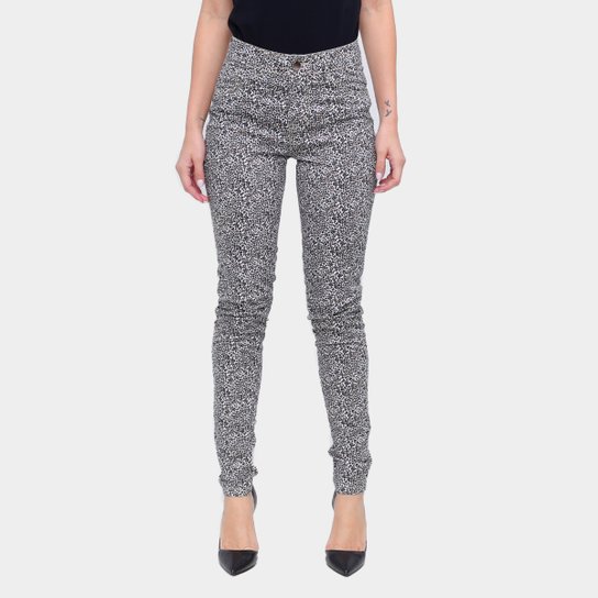 Calça Skinny Coffee Animal Print Feminina - Onça