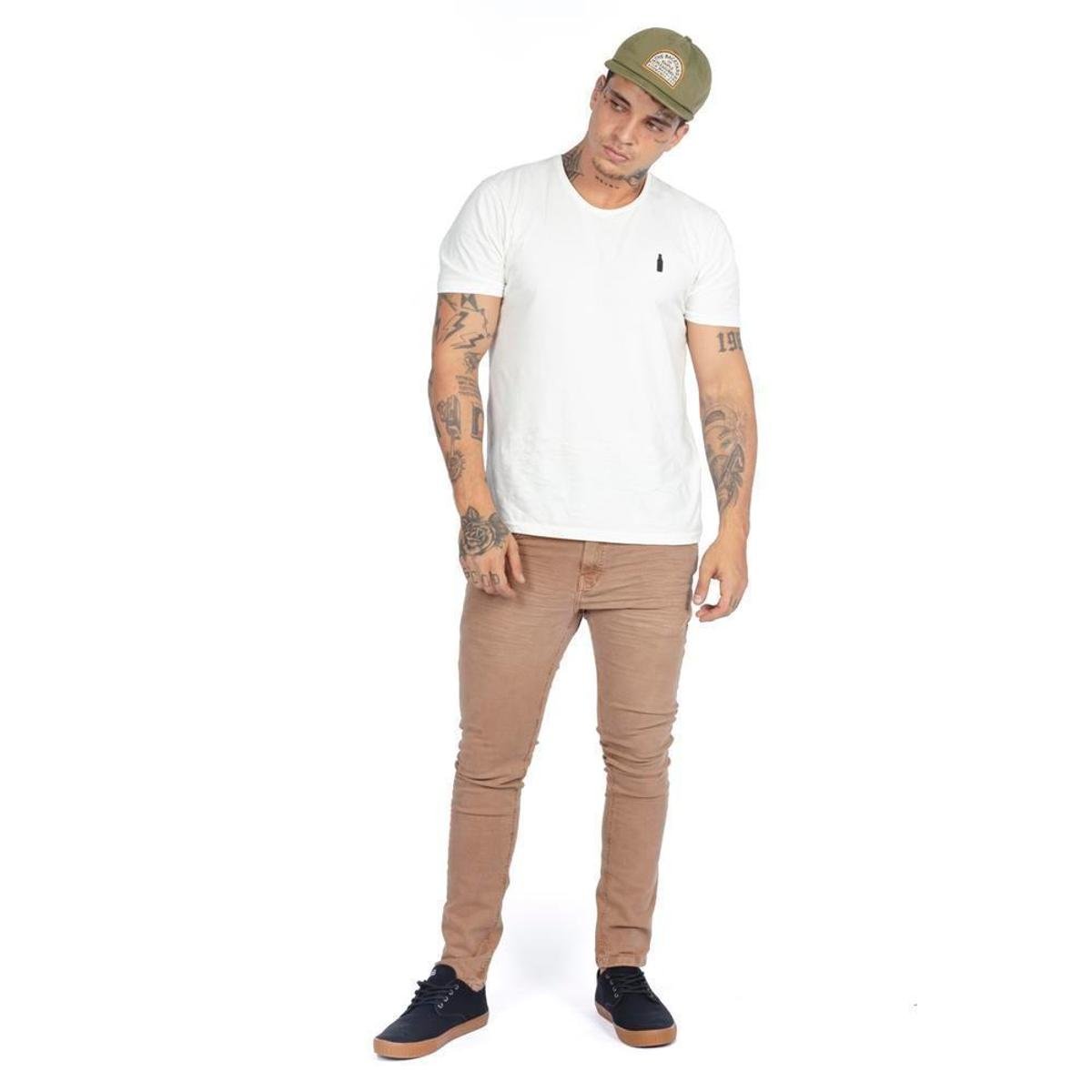Calça Skinny Color Zune Jeans Masculina Conforto Dia a Dia - Marrom Menor preço em Calça Skinny Color Zune Jeans Masculina Conforto Dia a Dia - Marrom