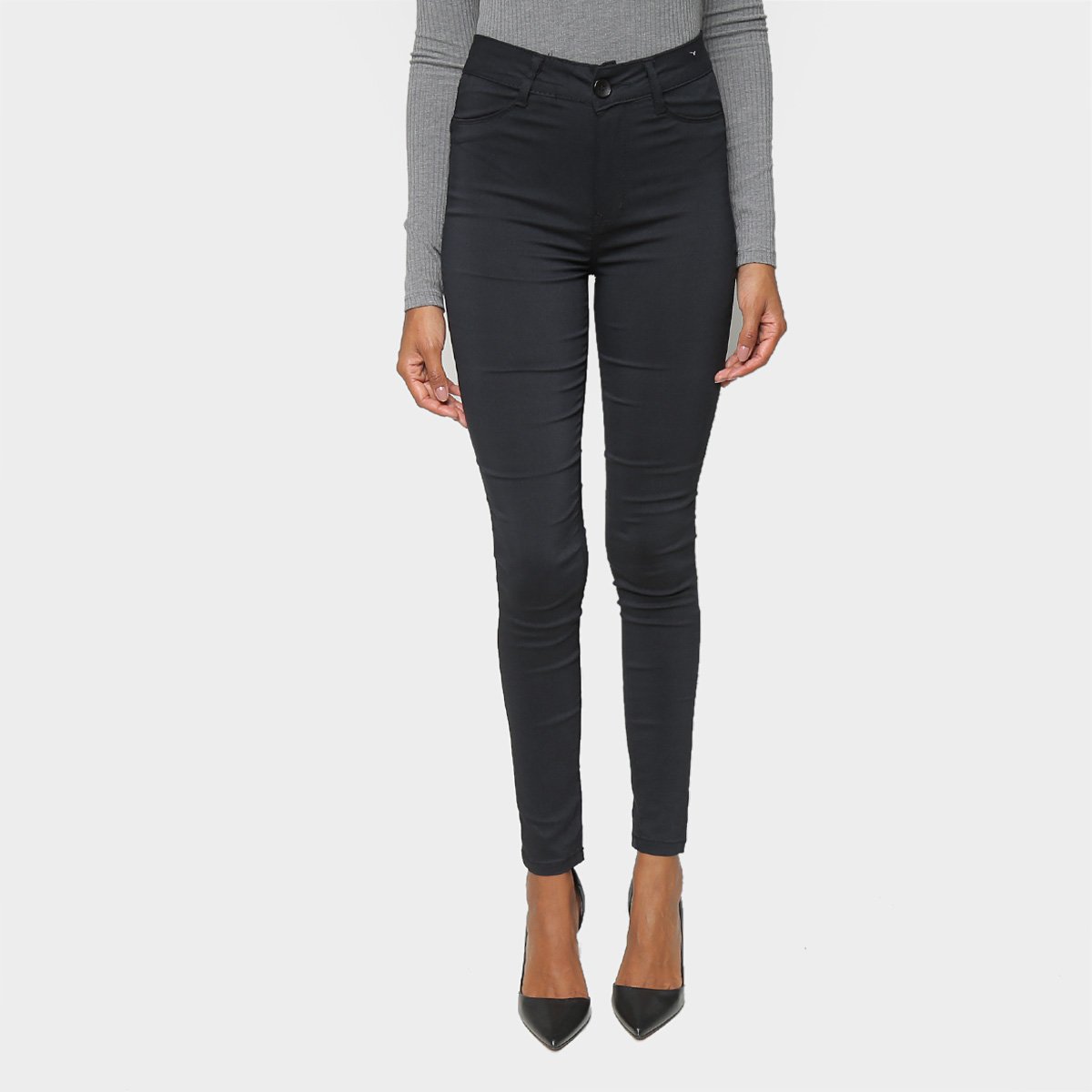 Calça Skinny Jezzian Bengaline Cintura Média Feminina - Preto é ruim? Calça Skinny Jezzian Bengaline Cintura Média Feminina - Preto é boa?