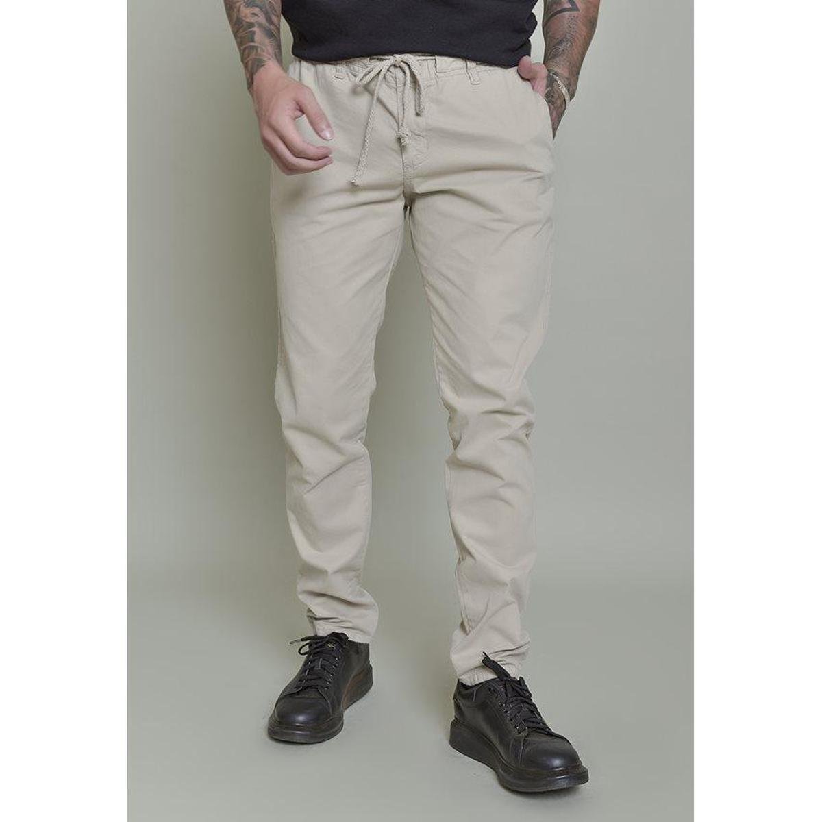 Calça Skinny Masculina Sarja Color Verde Dialogo Menor preço em Calça Skinny Masculina Sarja Color Verde Dialogo