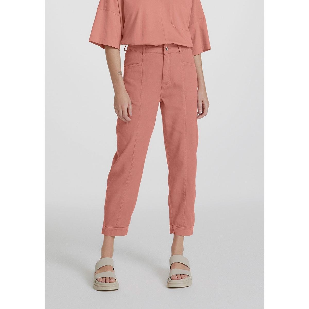 Calça Slouchy Feminina em Sarja - H9CDKSHSN6 - Rosa Menor preço em Calça Slouchy Feminina em Sarja - H9CDKSHSN6 - Rosa