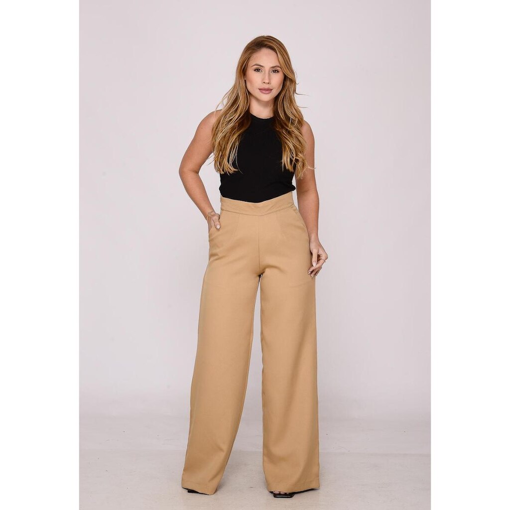 Calça Social Feminina 7939 Areia