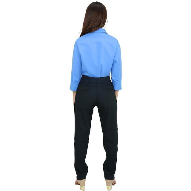 Calça social feminina cigarrete com Elastano e Bolsos