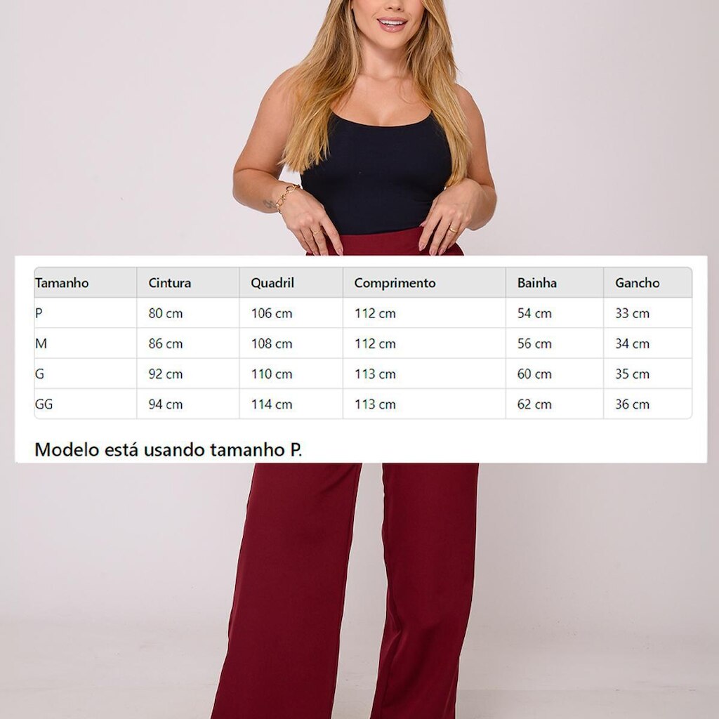Calça Social Feminina Pantalona Cintura Alta Elegância e Conforto