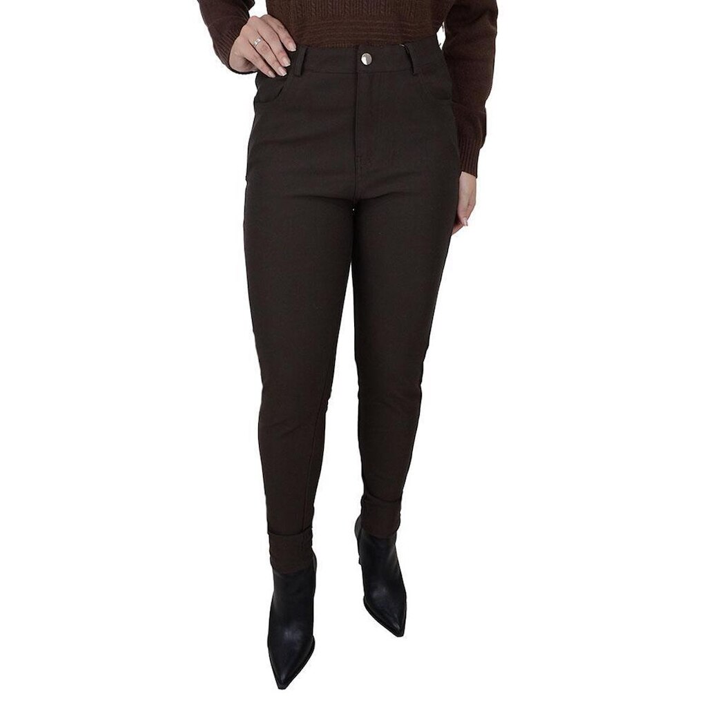 Calça Social Feminina Pellini Slim Marrom - CAL880