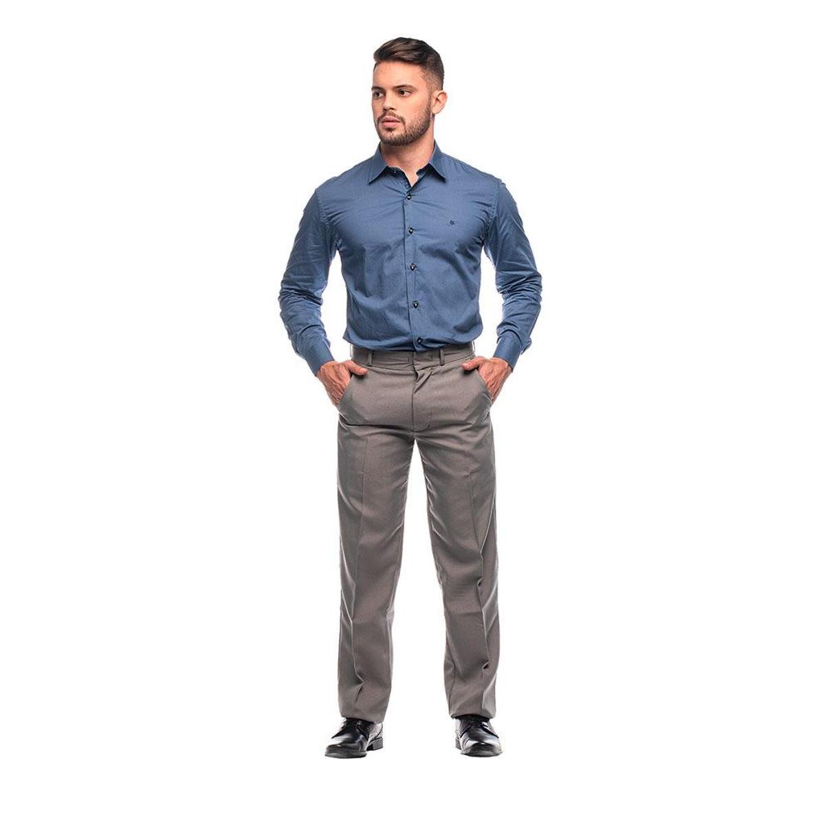 Camisa Calça Social Masculina Tecido Grosso Camisa Social
