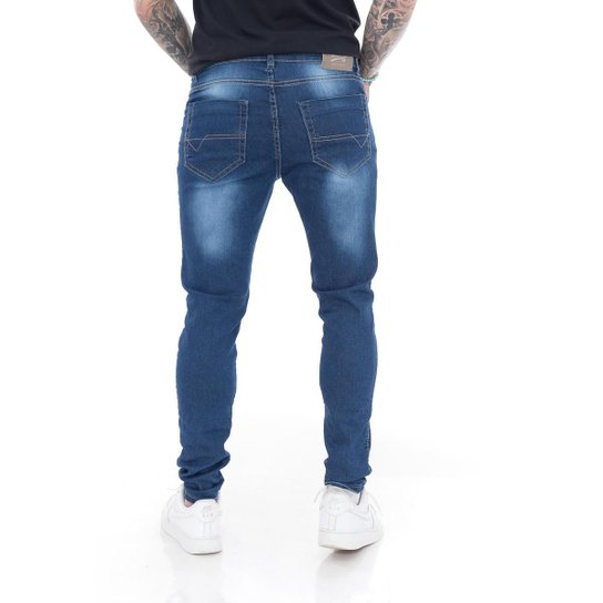 Calça Super Skinny Premium Blue Dark III Masculino - Azul