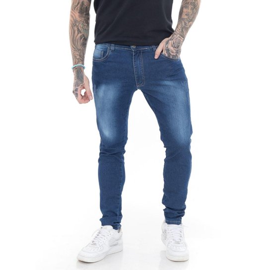 Calça Super Skinny Premium Blue Dark Masculino -