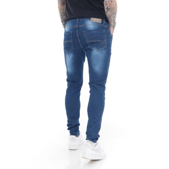 Calça Super Skinny Premium Blue Dark Masculino -