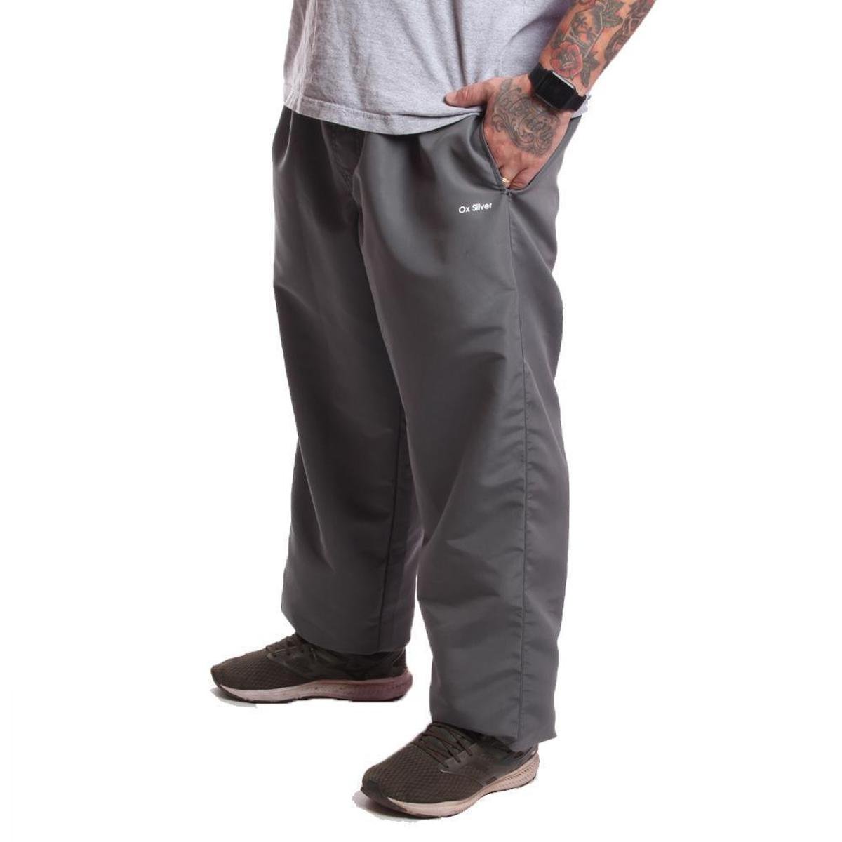 Calça Tactel Ox Silver Plus Size Com Bolsos Zattini