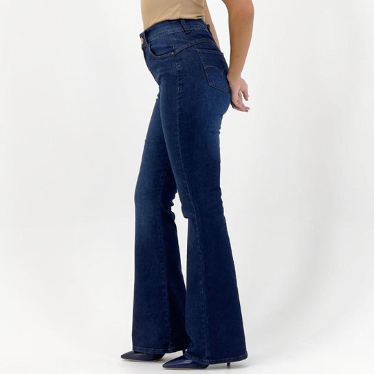 Calça Tanise Jeans Flare Feminina