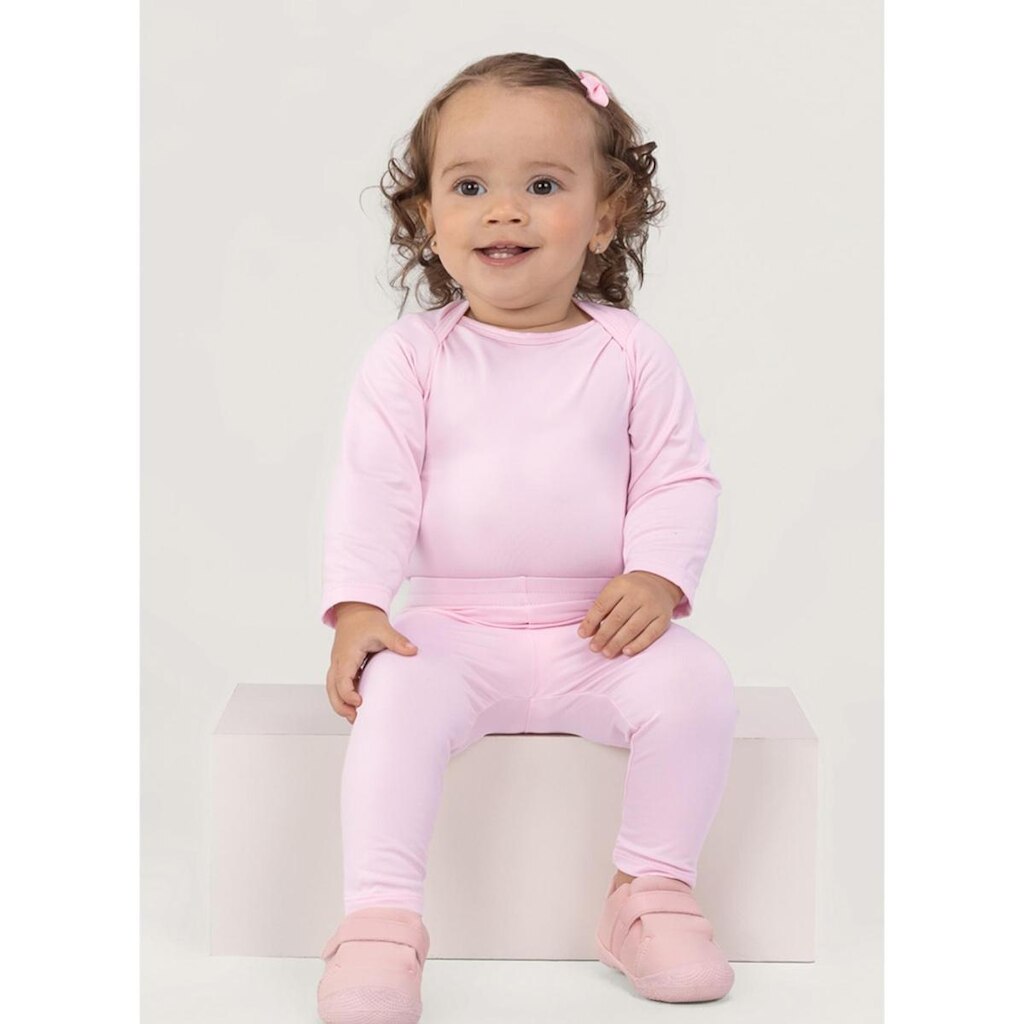 Calça Térmica Bebê Menina Rosa Brandili