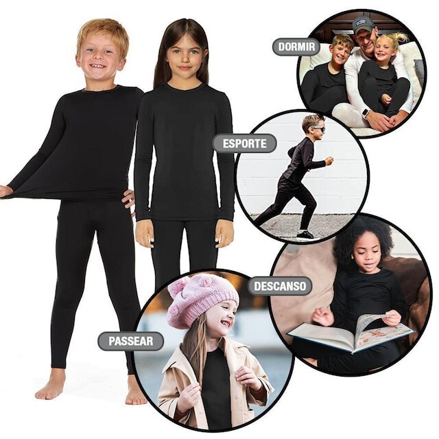 Calça Térmica Infantil Segunda Pele Frio Inverno