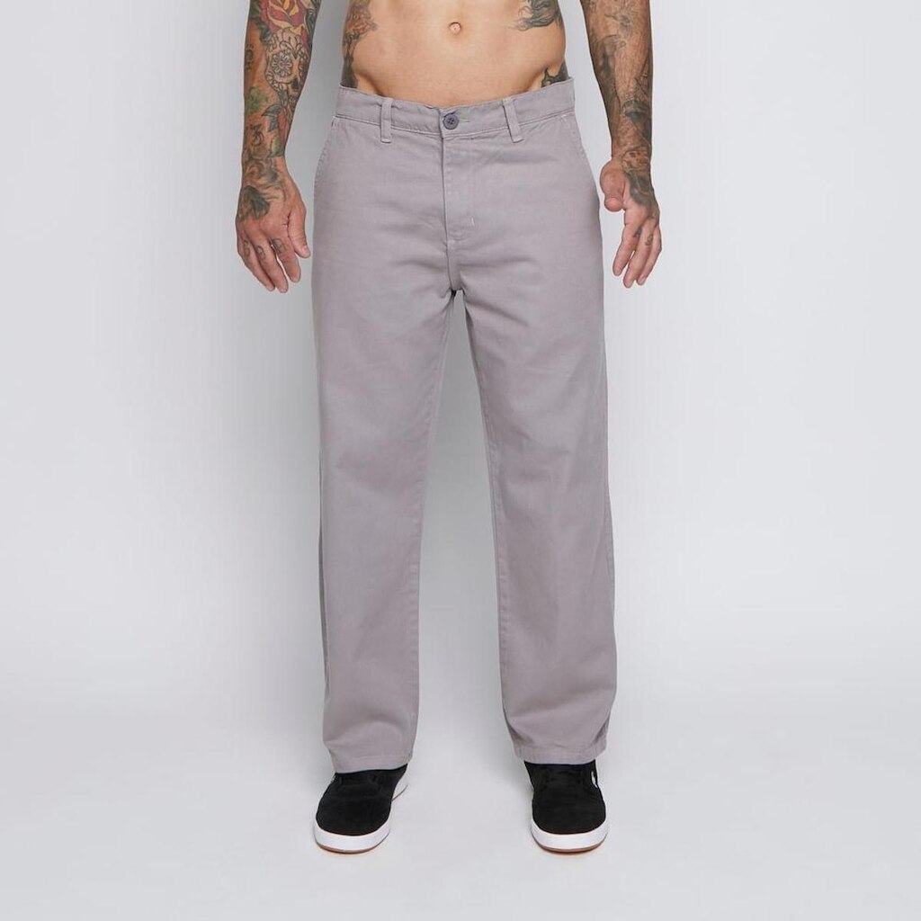Calca The Weekend Chino Hide Cinza Calça Rvca The Weekend Chino Hide Cinza-Cinza-38