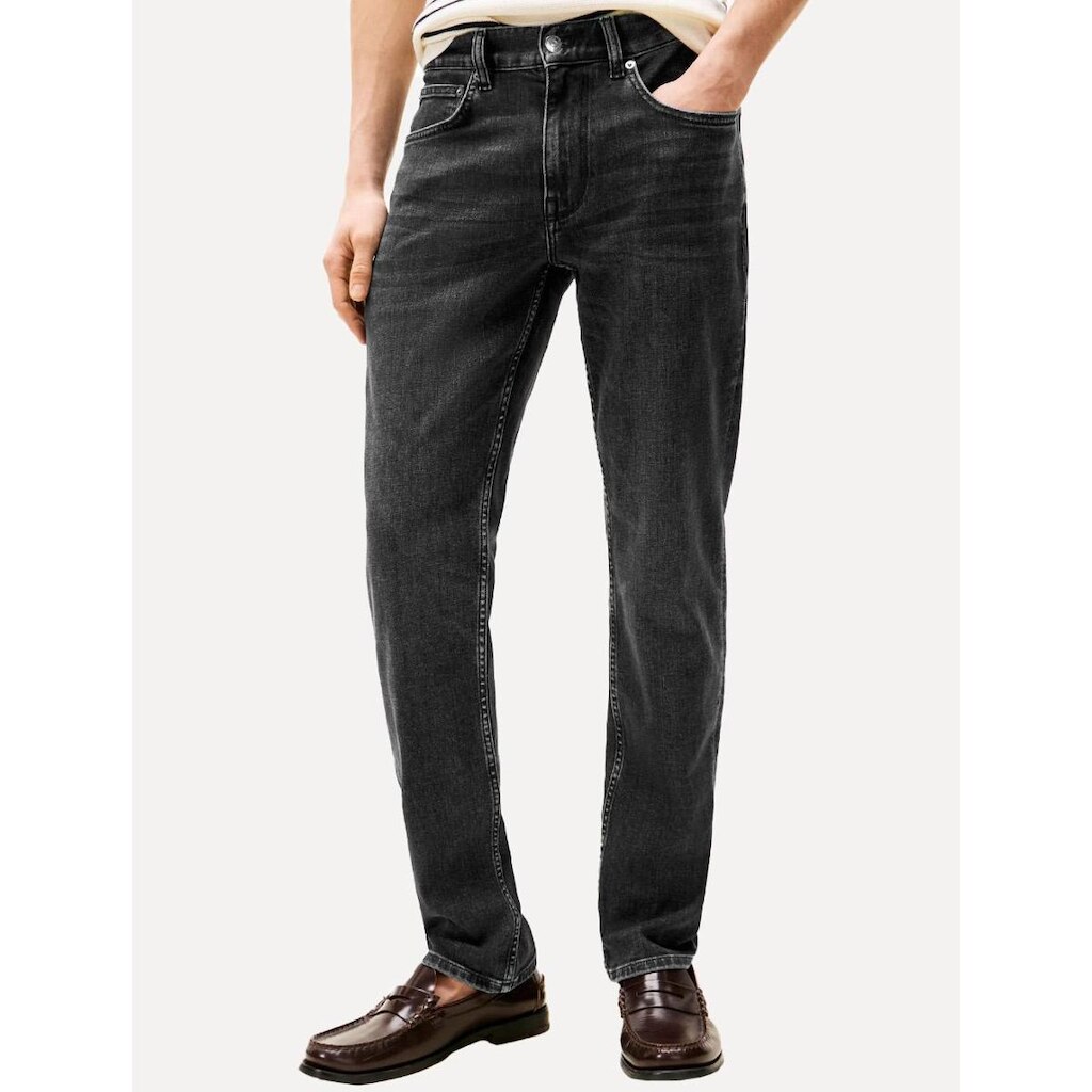 Calça Tommy Hilfiger Jeans Masculina Straight Fit Denton Twain Preta