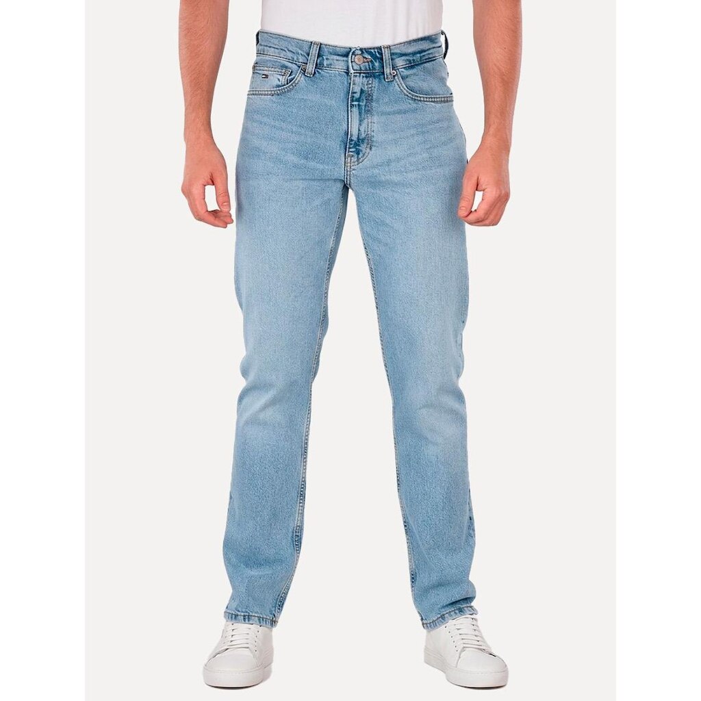 Calça Tommy Jeans Masculina Regular Straight Relaxed Ryan Azul Médio
