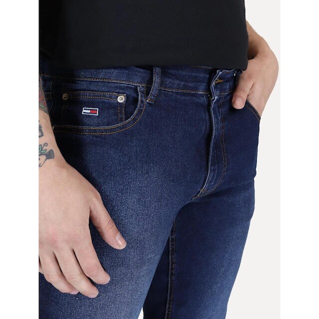 Calça Tommy Jeans Masculina Slim Scanton Washed Lav Azul