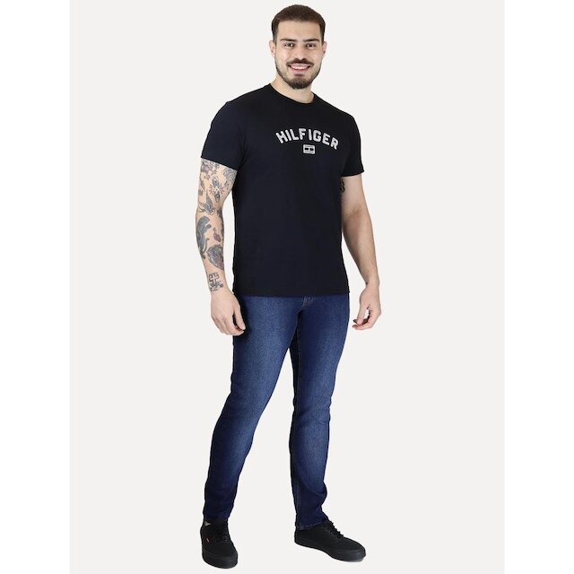 Calça Tommy Jeans Masculina Slim Scanton Washed Lav Azul