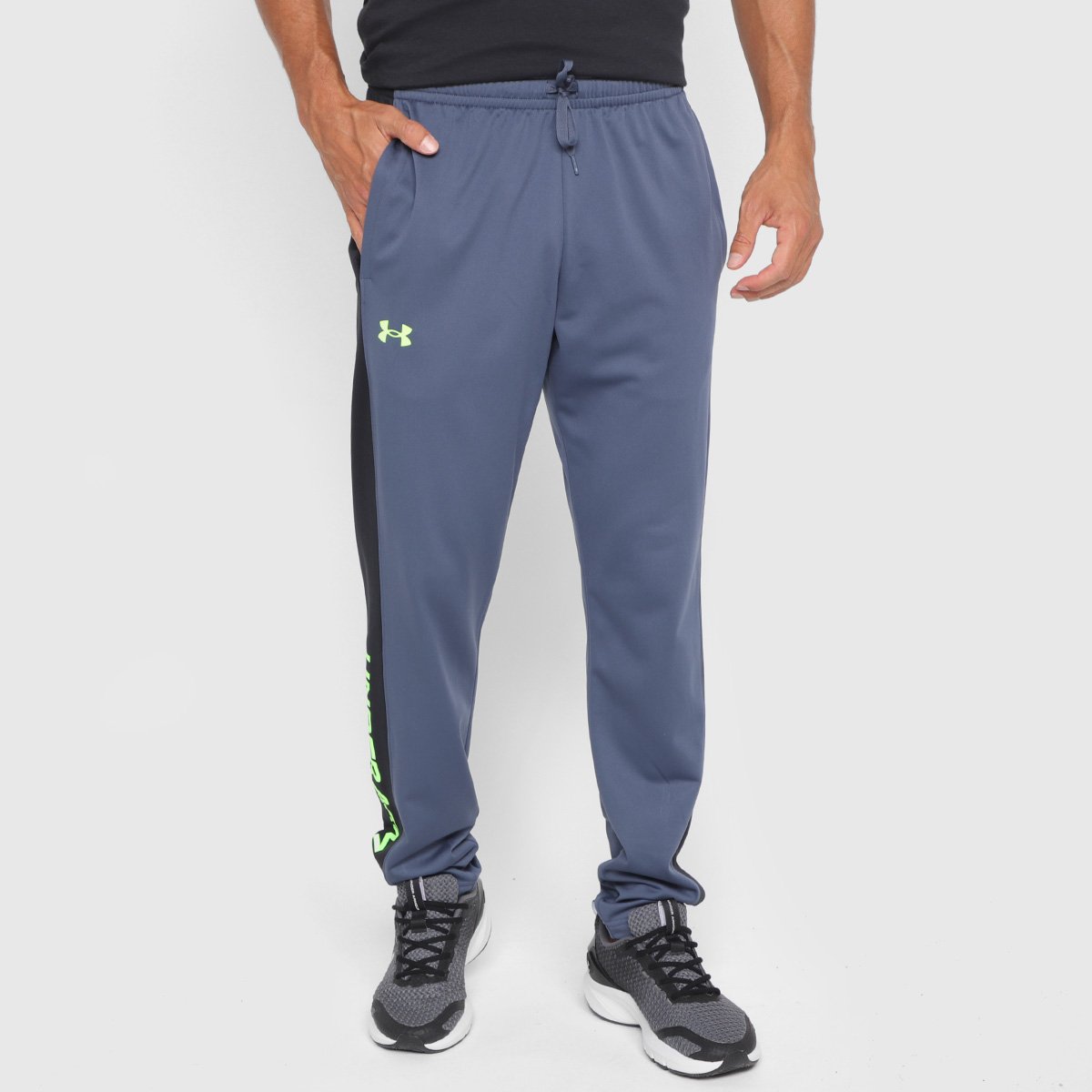 Menor preço em Calça Under Armour Brawler Masculina - Cinza+Verde Limão