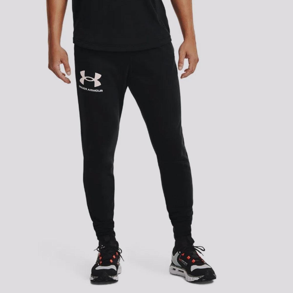 Calça Under Armour Rival Terry Jogger Preta - Preto Menor preço em Calça Under Armour Rival Terry Jogger Preta - Preto