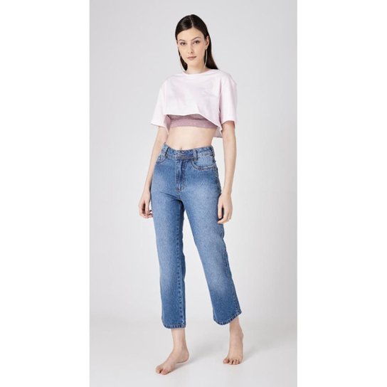 Calça Use Jeans Express Mom Clara Feminina - Azul