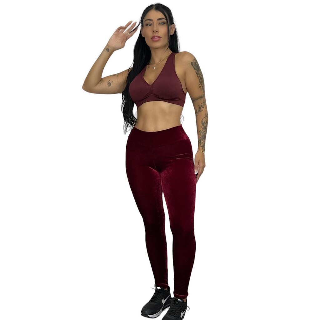 calça veludo molhado legging feminina leg cintura alta fitness