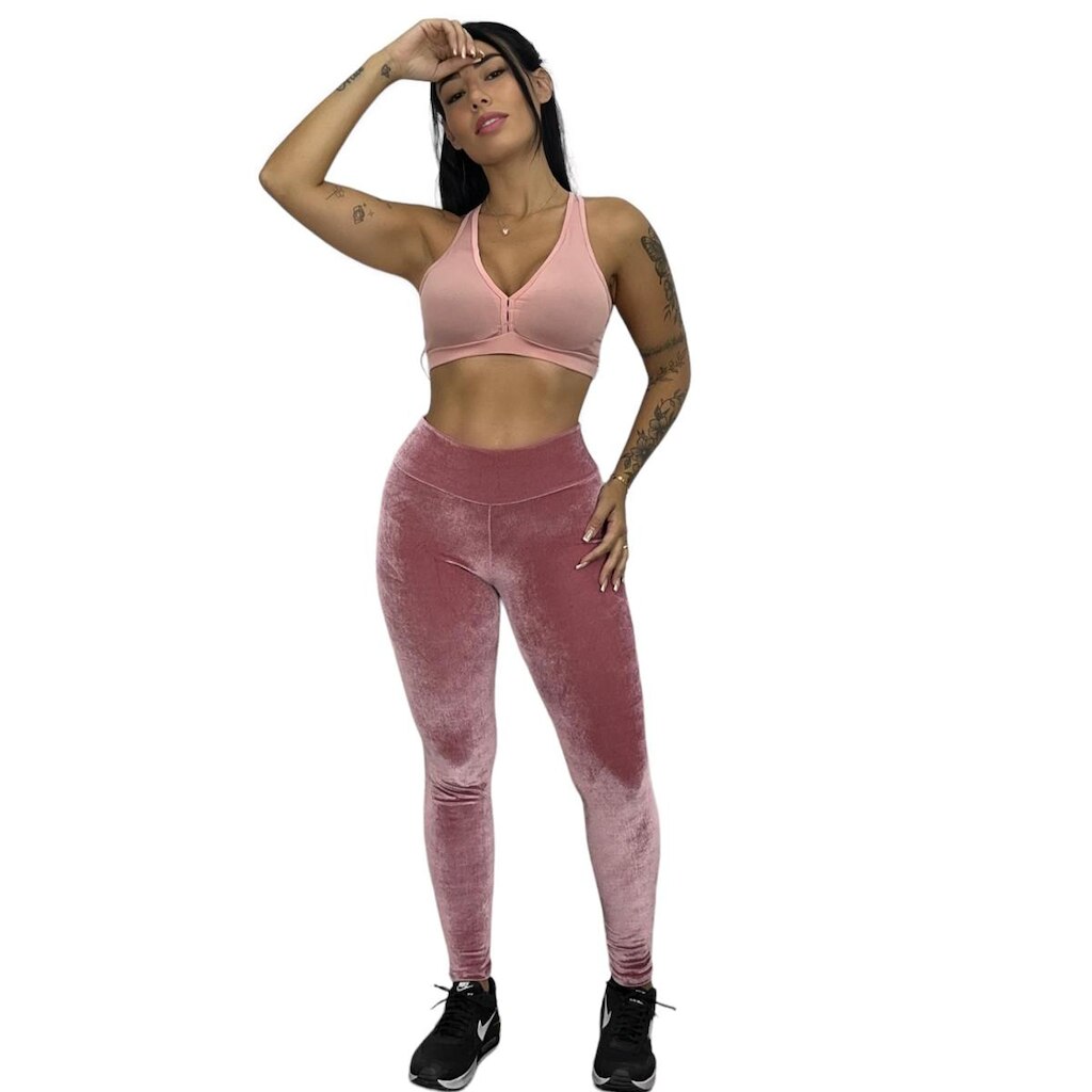 calça veludo molhado legging feminina leg cintura alta fitness