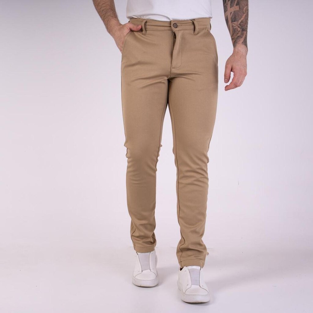 Calça VersatiOld Alfaiataria Premium Slim Bege