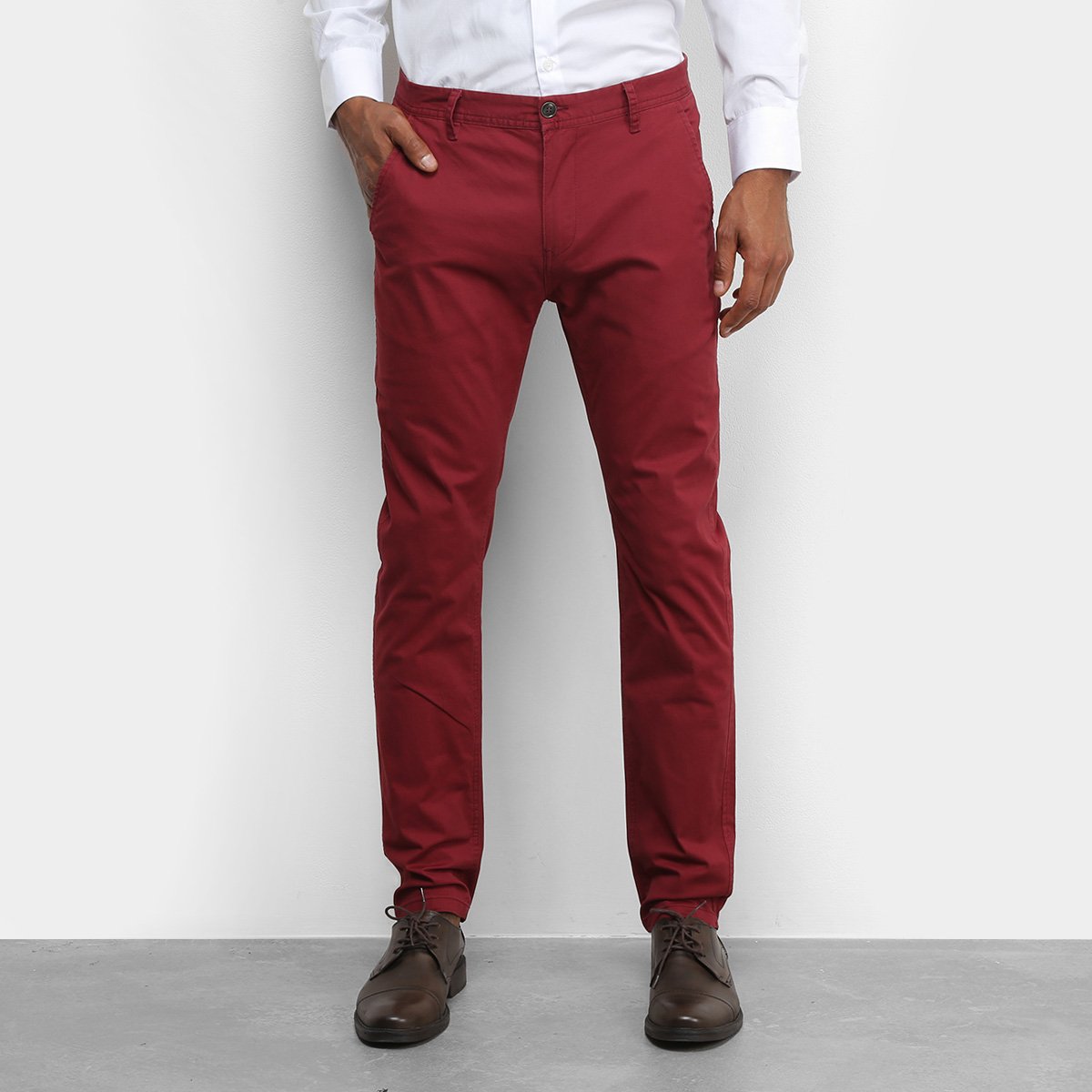 Calça Watkins & Krown Sarja Masculina - Vermelho+Vinho é ruim? Calça Watkins & Krown Sarja Masculina - Vermelho+Vinho é boa?
