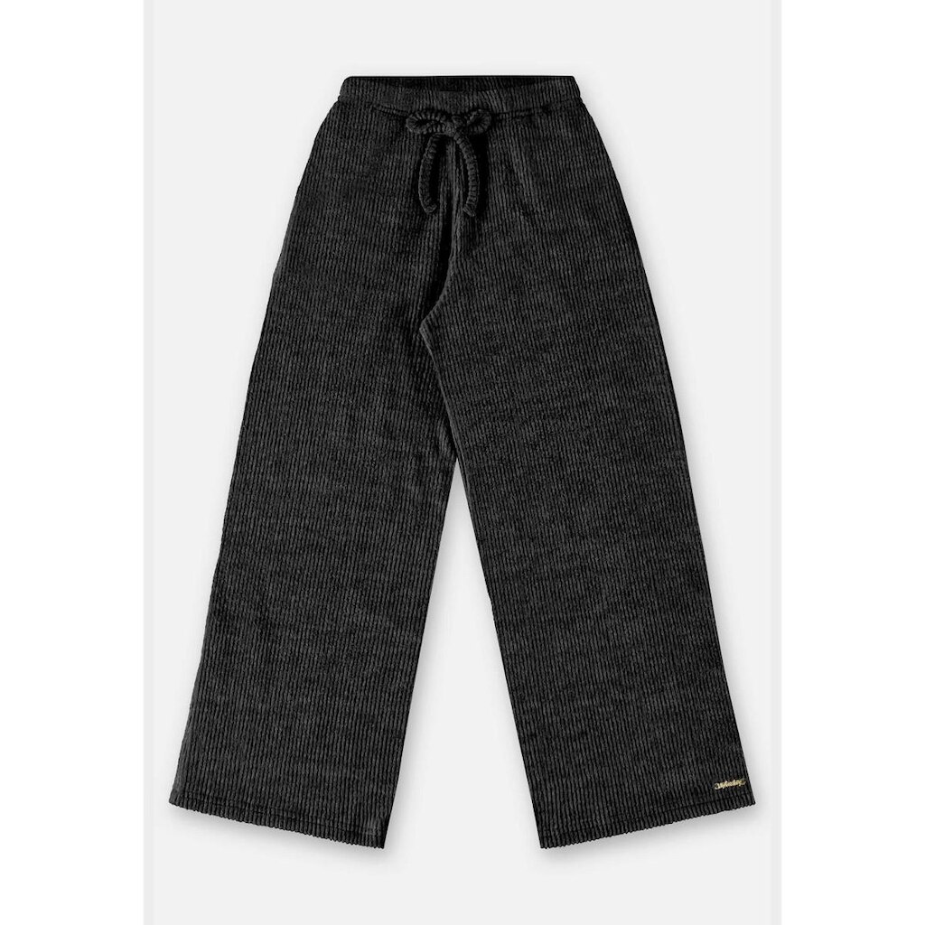 Calça Wide Leg em Malha Canelada Infantil Menina Up Baby