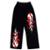 Calça Wide Leg Pantalona Boca Larga Flame Star Flaming 07 Streetwear Anime Gym Unissex - Preto Fosco+Grafite