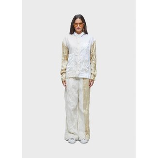 Calça wrinkledd satin + tricoline OSKLEN