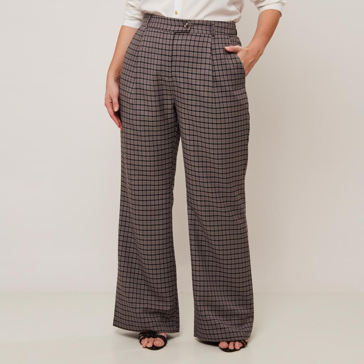 Calça Xadrez Alfaiataria London Miss Joy 7665 Feminino Zattini