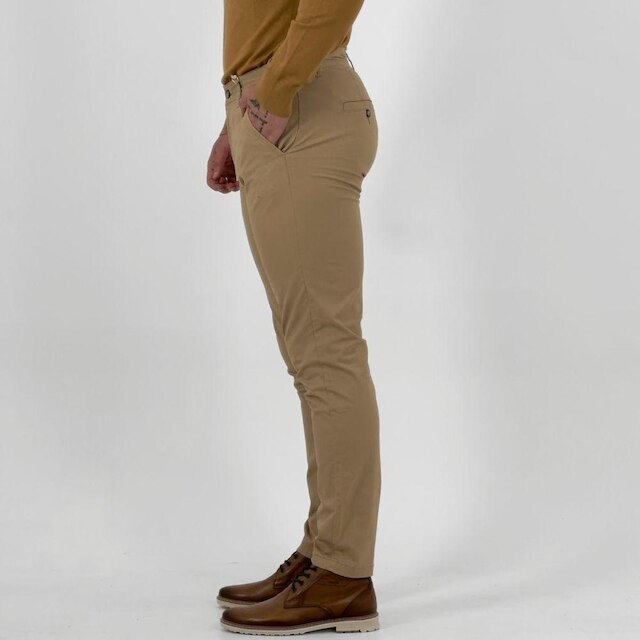 Calça Yacht Master Sarja Esporte Fino Slim Masculina