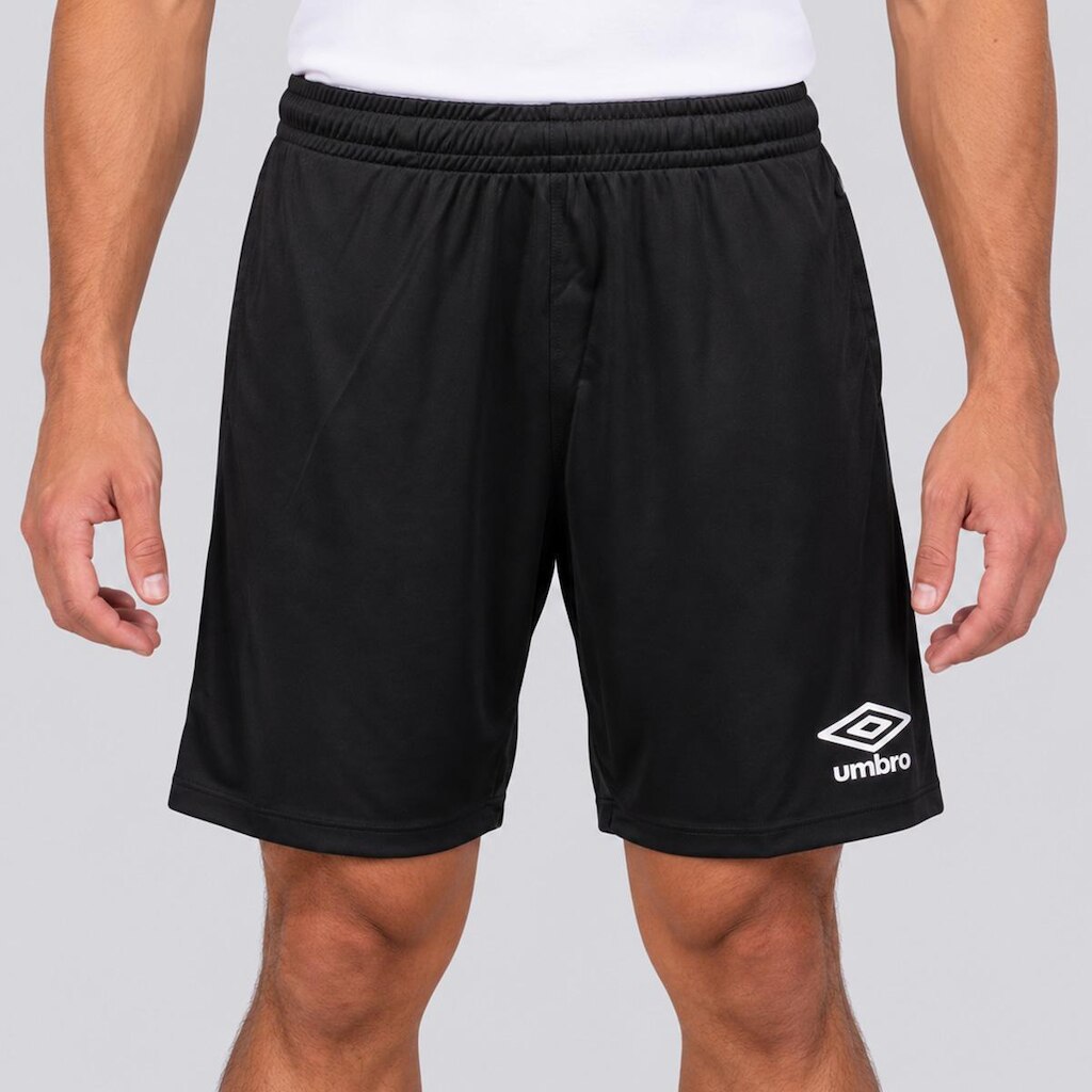 Calção Umbro SX Com Bolso Preto e Cinza