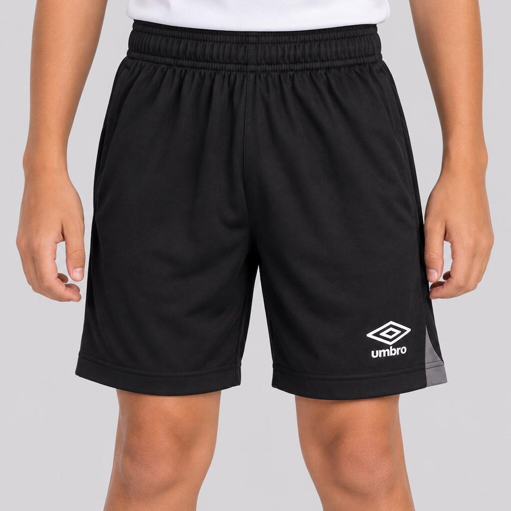Calção Umbro SX Juvenil Preto e Cinza