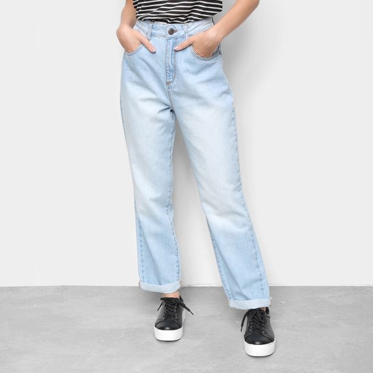 Calças Jeans Adverso Feminino Mom132044 - Azul Claro