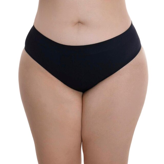 Calcinha básica plus size sem costura Loba Lupo