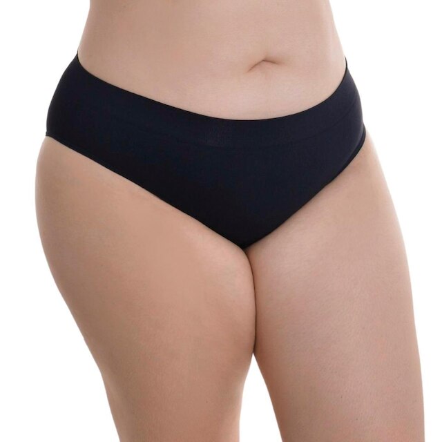 Calcinha básica plus size sem costura Loba Lupo