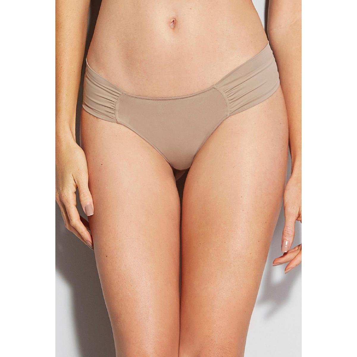 Calcinha Biquíni Com Laterais Franzidas Hope - Ref. 13486 - Bege Menor preço em Calcinha Biquíni Com Laterais Franzidas Hope - Ref. 13486 - Bege