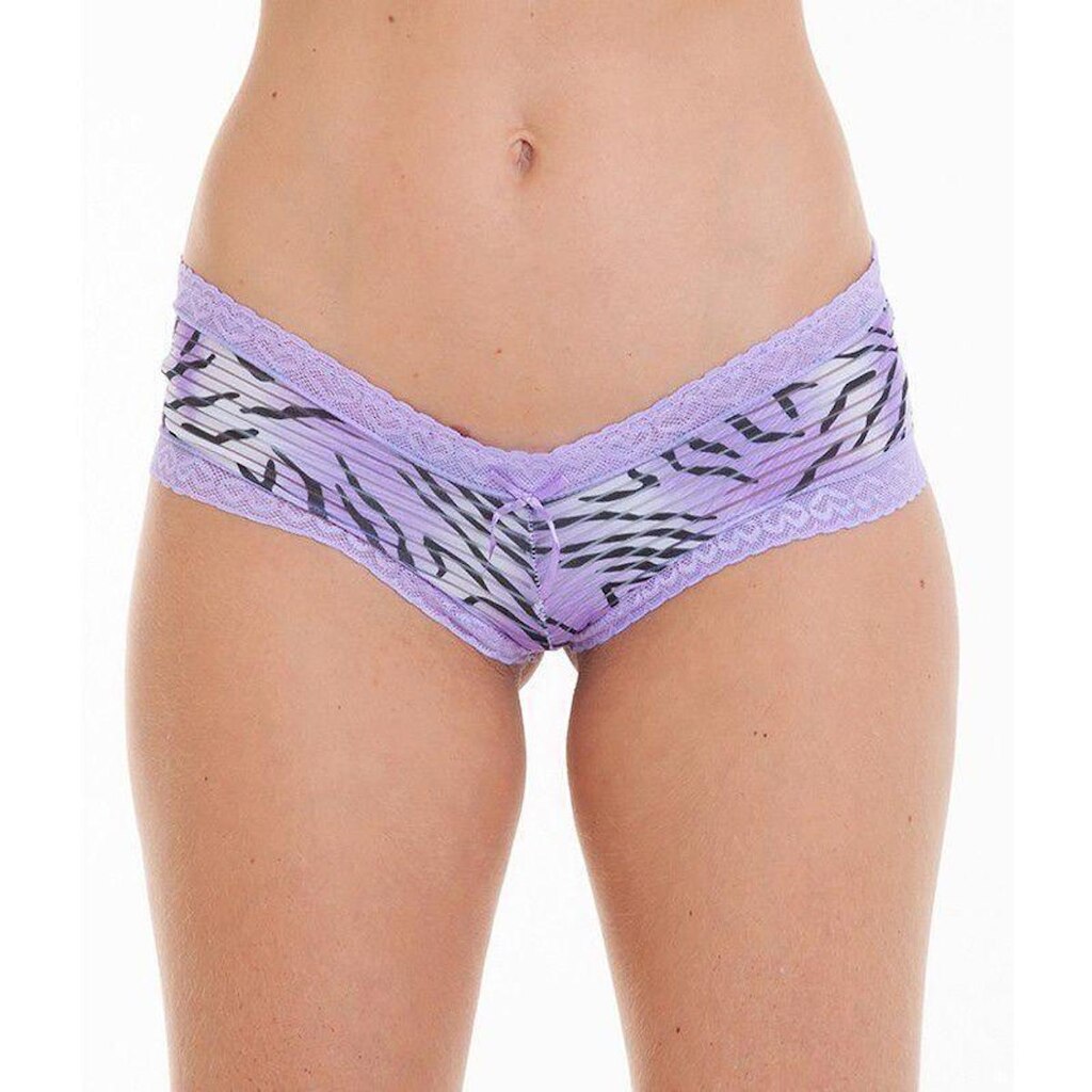 Calcinha Caleçon Zebra com Renda
