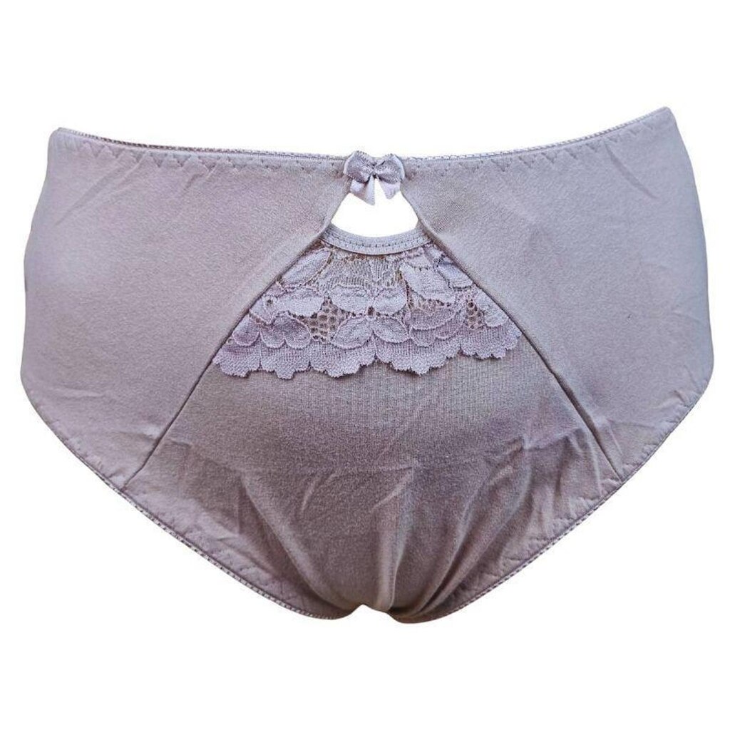Calcinha Cavada Rendinha Cotton Plus Size
