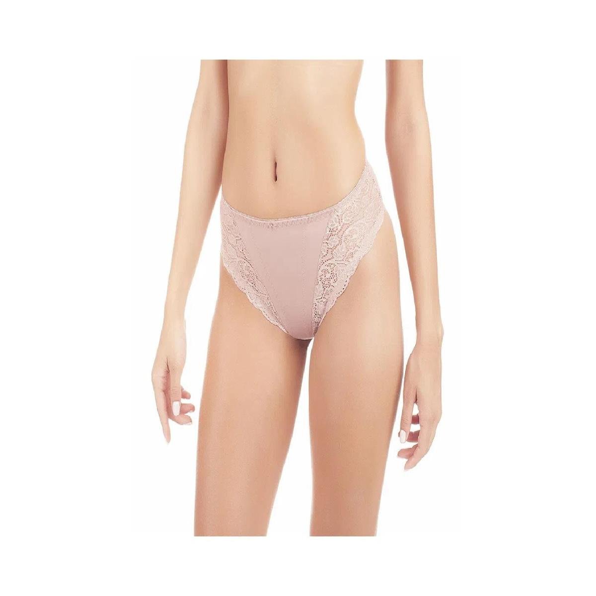 Calcinha Cintura Alta Com Renda Duloren Lingerie - Ref. 129577 - Castanha |  Zattini