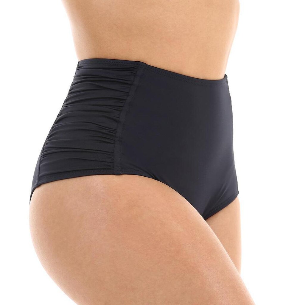 Calcinha de biquini Águas Claras hot pants cintura alta franzida nas laterais