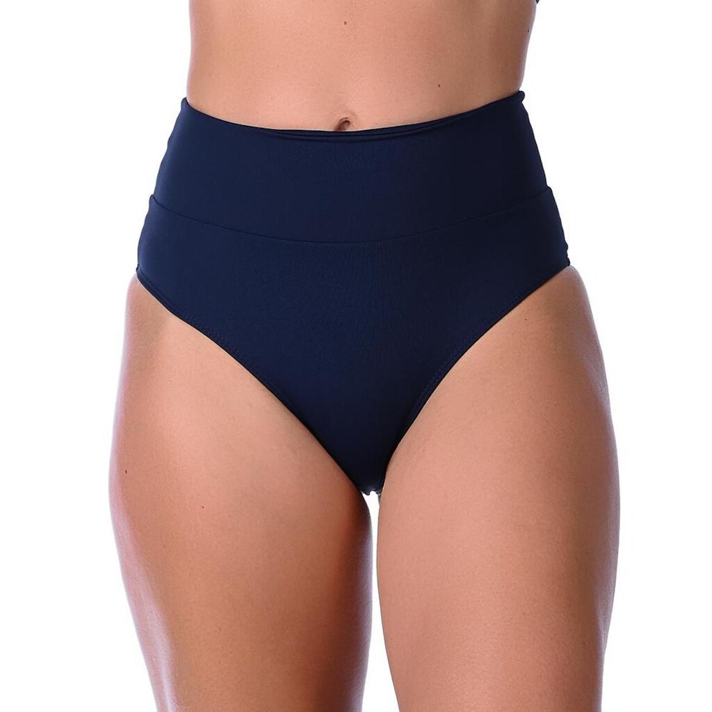Calcinha de Biquíni Lisa Hot Pants Cós Duplo