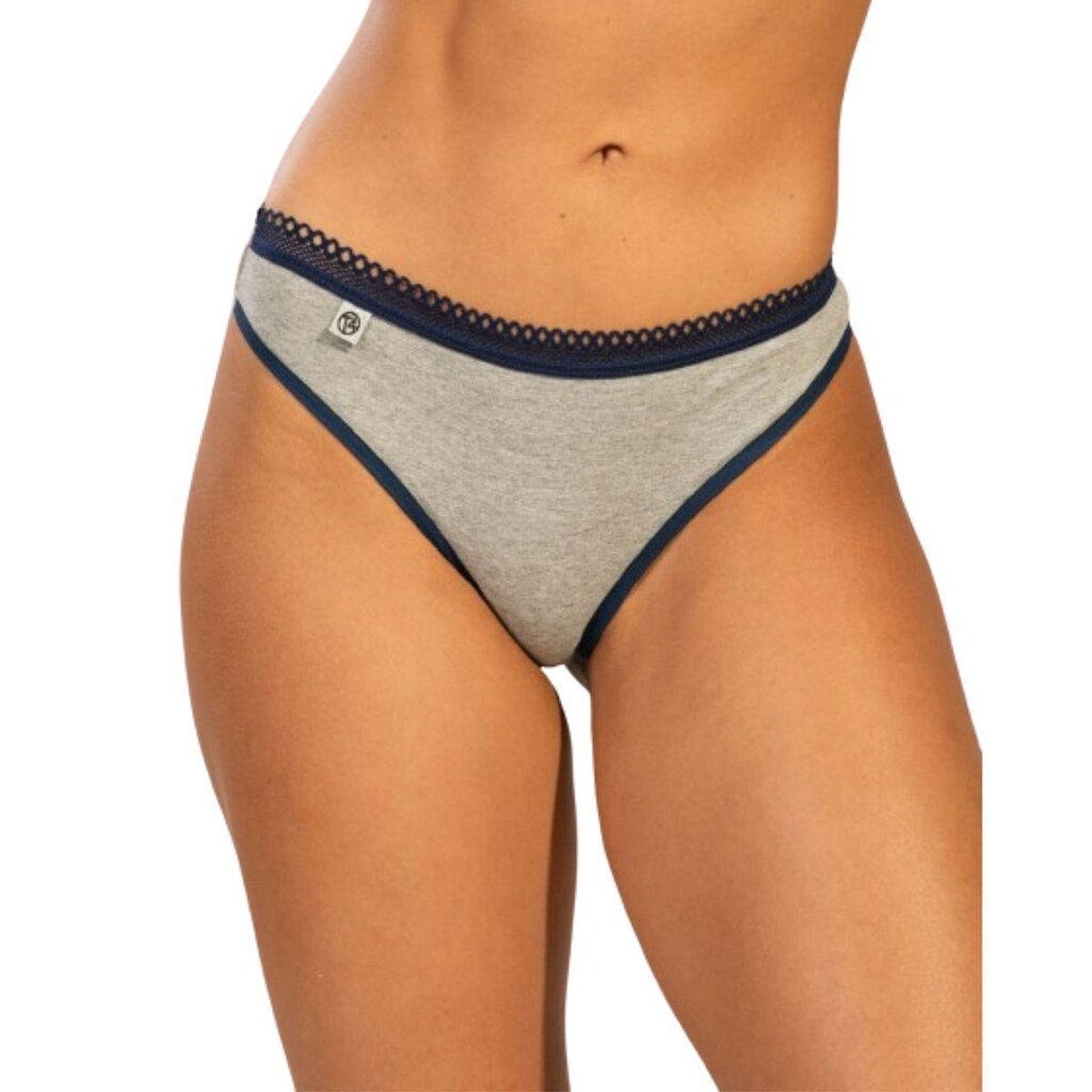 Calcinha Fio Conforto Algodão Bella Fiore Tanga Mescla Lingerie Íntima
